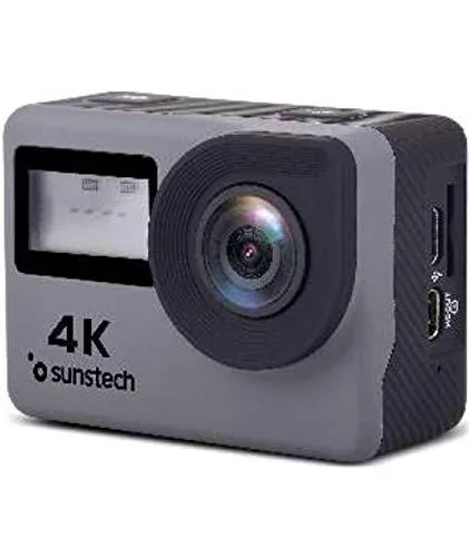 Sunstech Adrenaline4K - Cámara Deportiva 4K, Color Gris