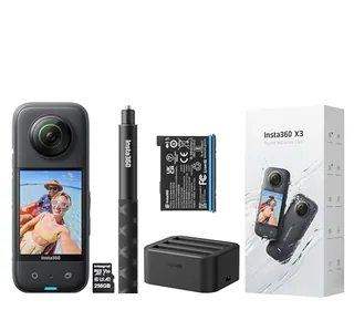 Insta360 X3 - Cámara de acción Impermeable de 360 Grados