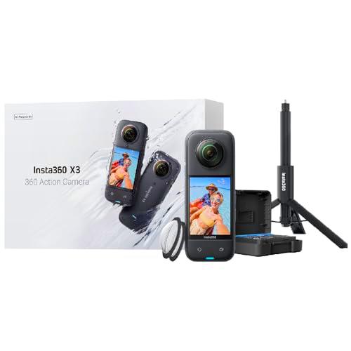 Insta360 X3 All-Purpose Kit - Cámara de acción Impermeable de 360º con Sensor de 1/2"