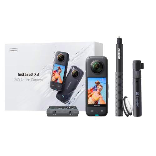 Insta360 X3 Creator Kit - Cámara de acción Impermeable de 360º con Sensor de 1/2"