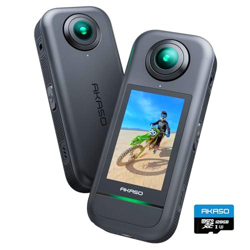 AKASO 360 Cámara de acción 360 con 128GB microSDXC U3 Tarjeta de Memoria