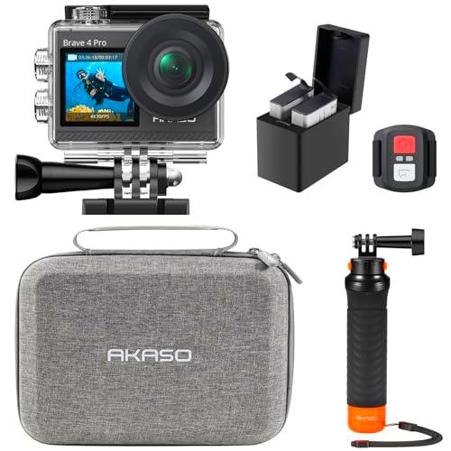 AKASO Brave 4 Pro Action CAM 4K30FPS 20MP - Cámara subacuática (40 m