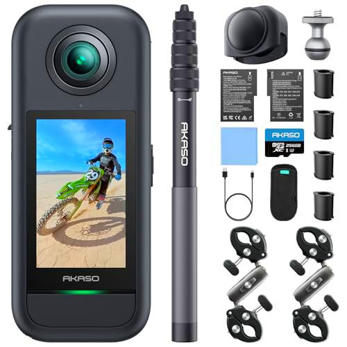 AKASO 360 Moto Pack - Action CAM 360º in 5.7K, Fotos 72MP