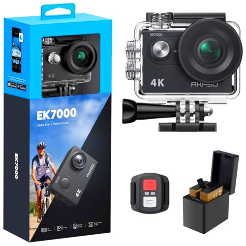 AKASO Cámara Deportiva 4K, 30FPS 20MP WiFi Cámara de Acción
